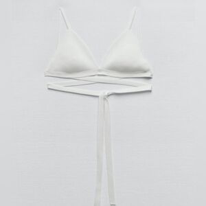 NWOT Bloggers Favorite Zara Knit Bralette with Tie Back